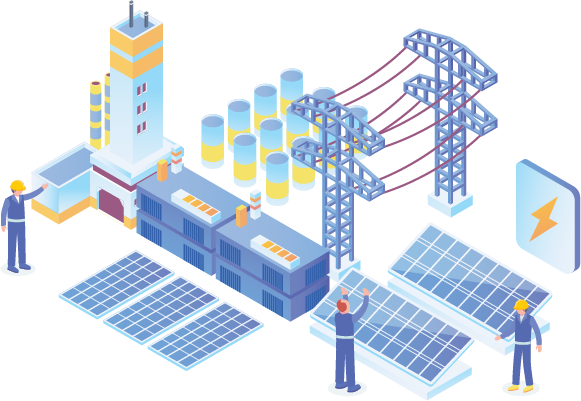 Solar Plant Illustration